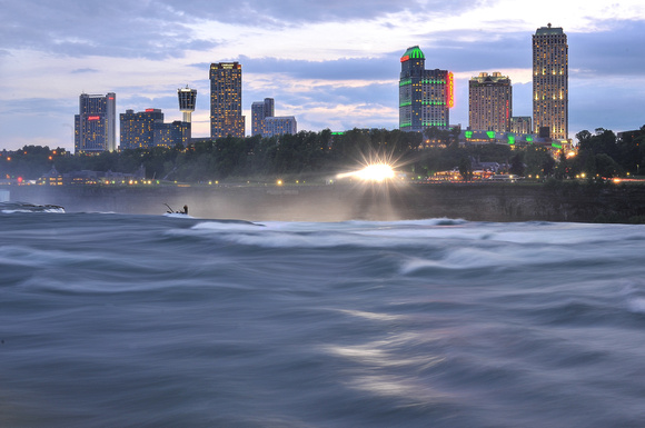 Niagara Falls, Canada skyline from the New York side.