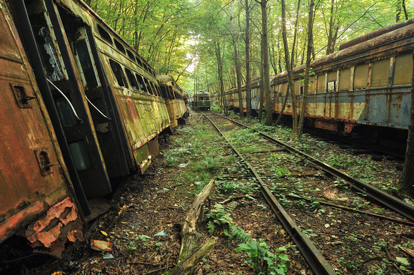Abandoned 1940's Trolleys